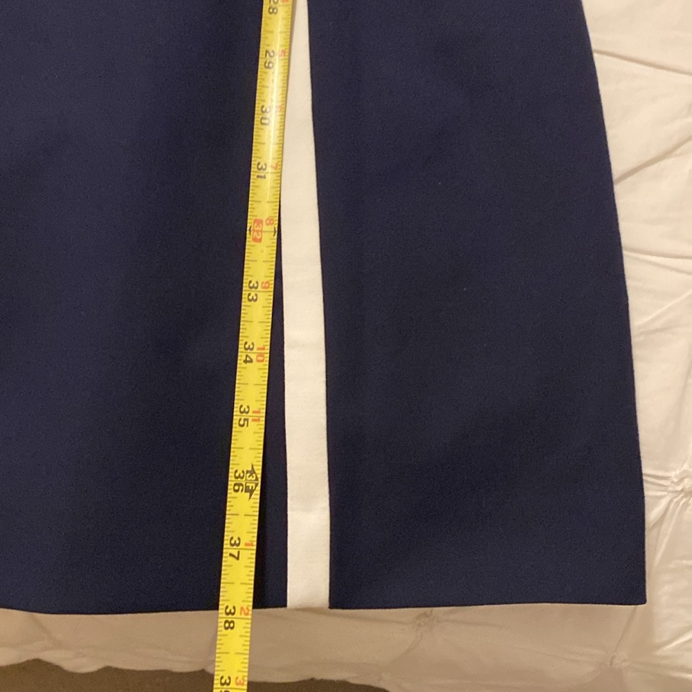 NWT Brooks Brothers Red Fleece navy & white belted sleeveless sheath dress - Picture 7 of 11